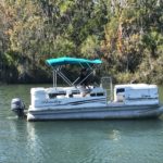 Crystal River Boat Rental Pontoon Boat Side View