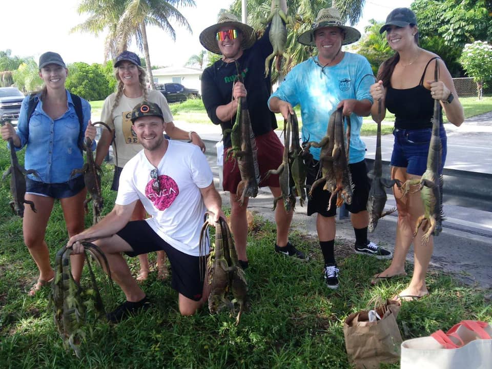 team of iguana hunters