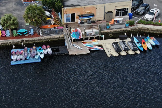 aerial view of paddle board rentals fort lauderdale