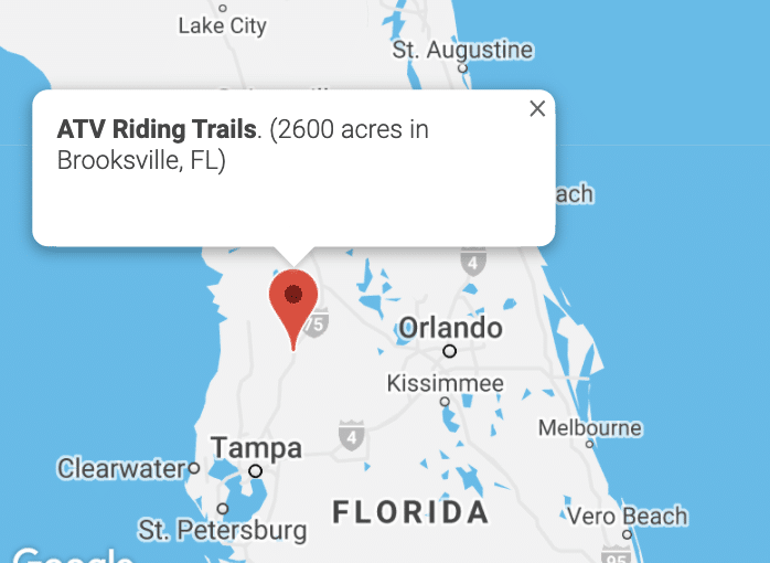 ATV Riding Park Location