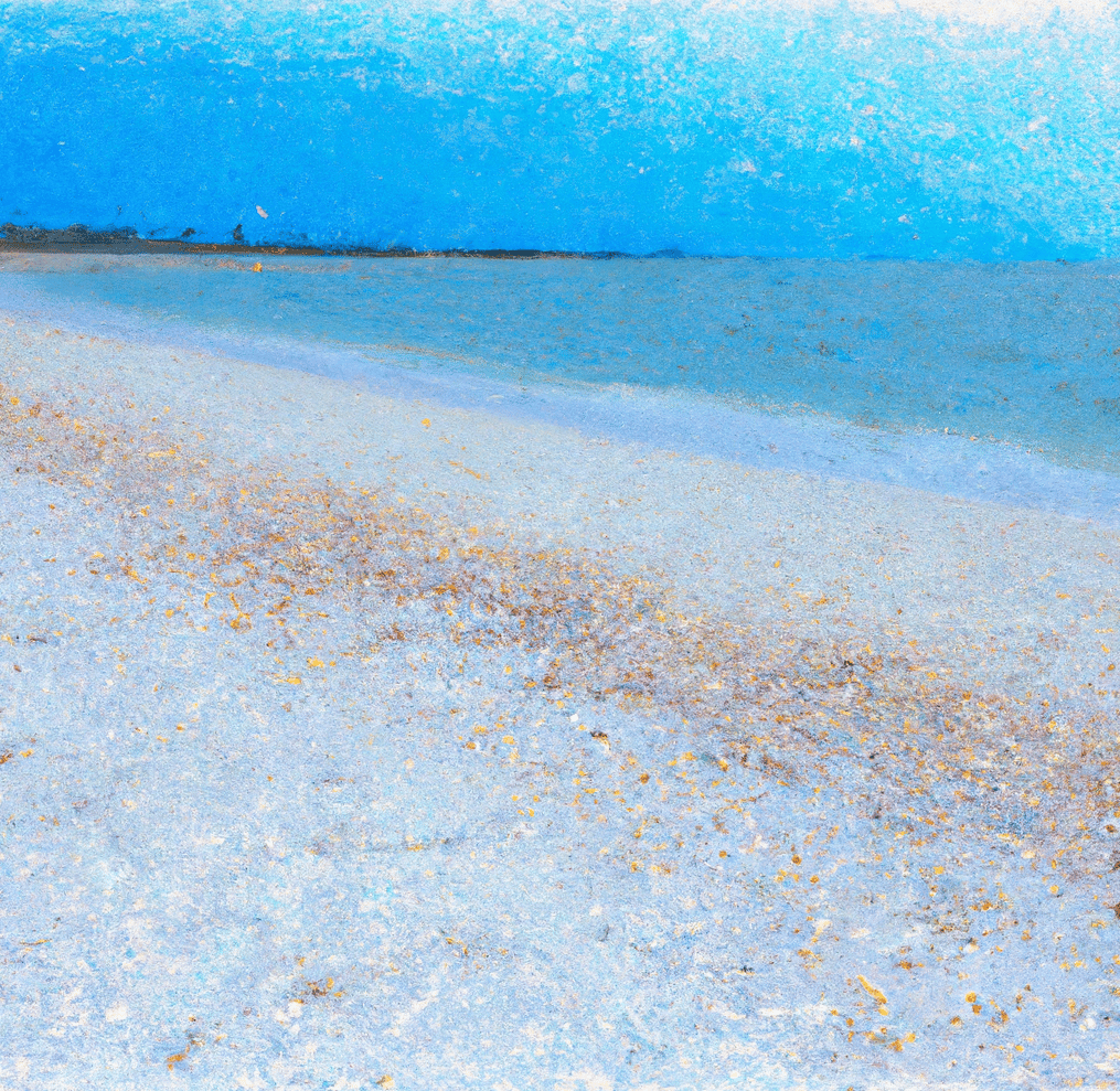 art to represent the pristine white sand beaches and blue waters of Sanibel Island
