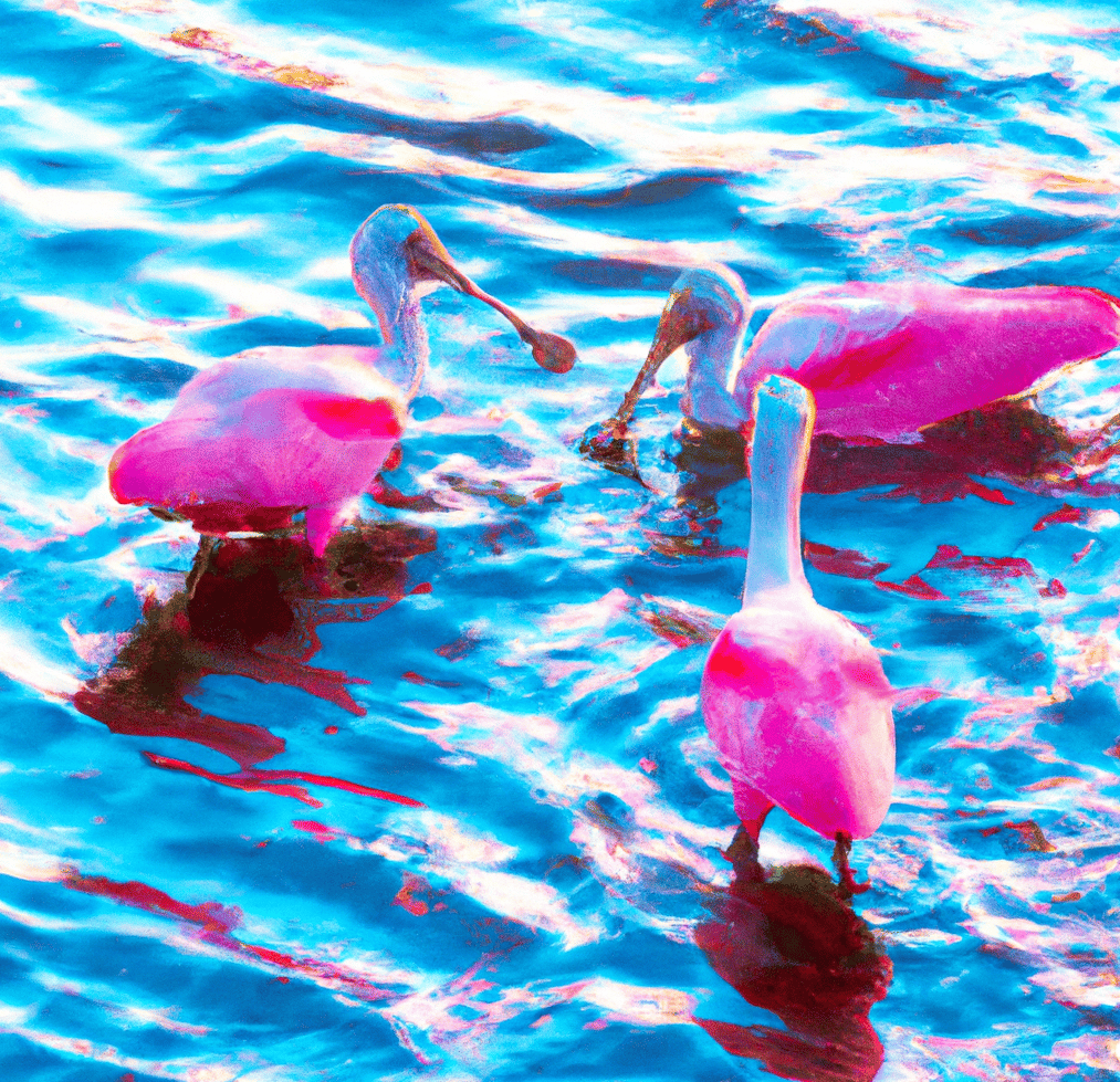 roseate spoonbills taken from a cape coral boat rental