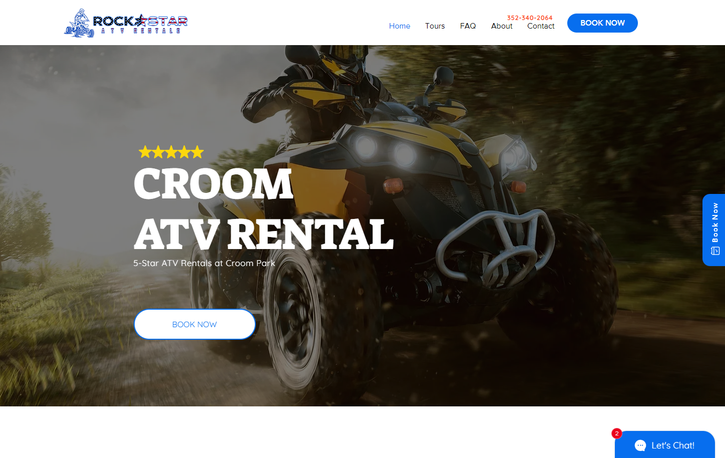 ATV Rental Website Design by Rockons digital marketing for travel agency