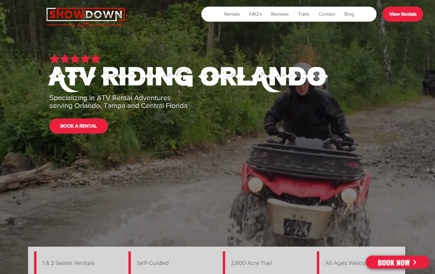 ATV Rental Website by Rockon digital marketing agency travel