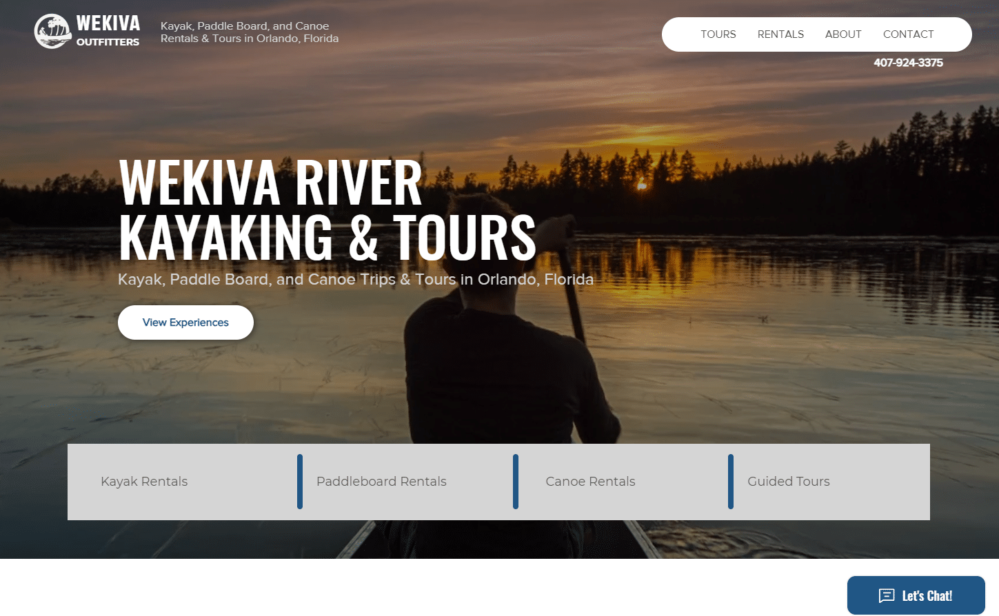 Wekiva Outfitters Website Design