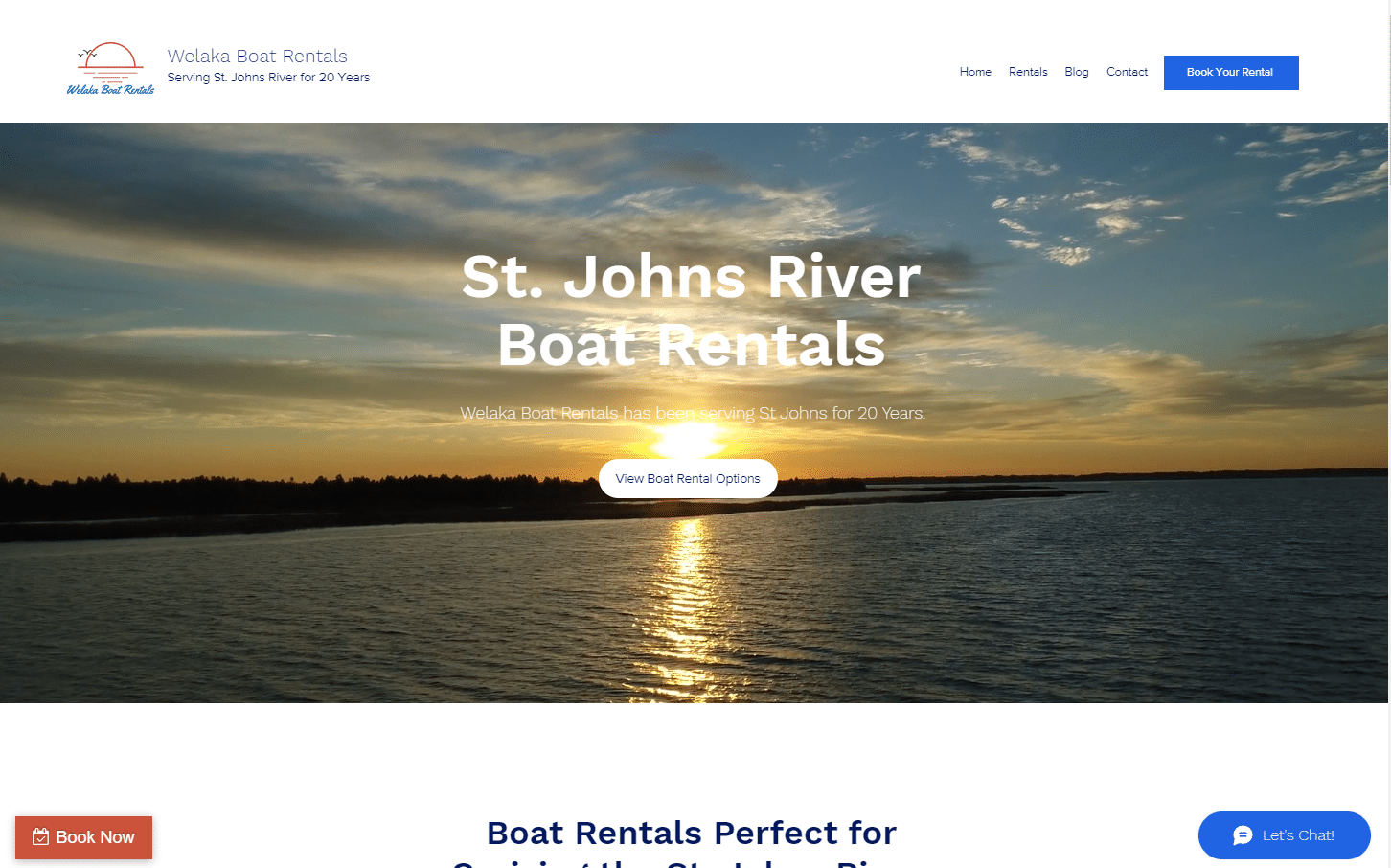 Welaka Boat Rentals by travel and Website Design by Rockon tourism marketing agency