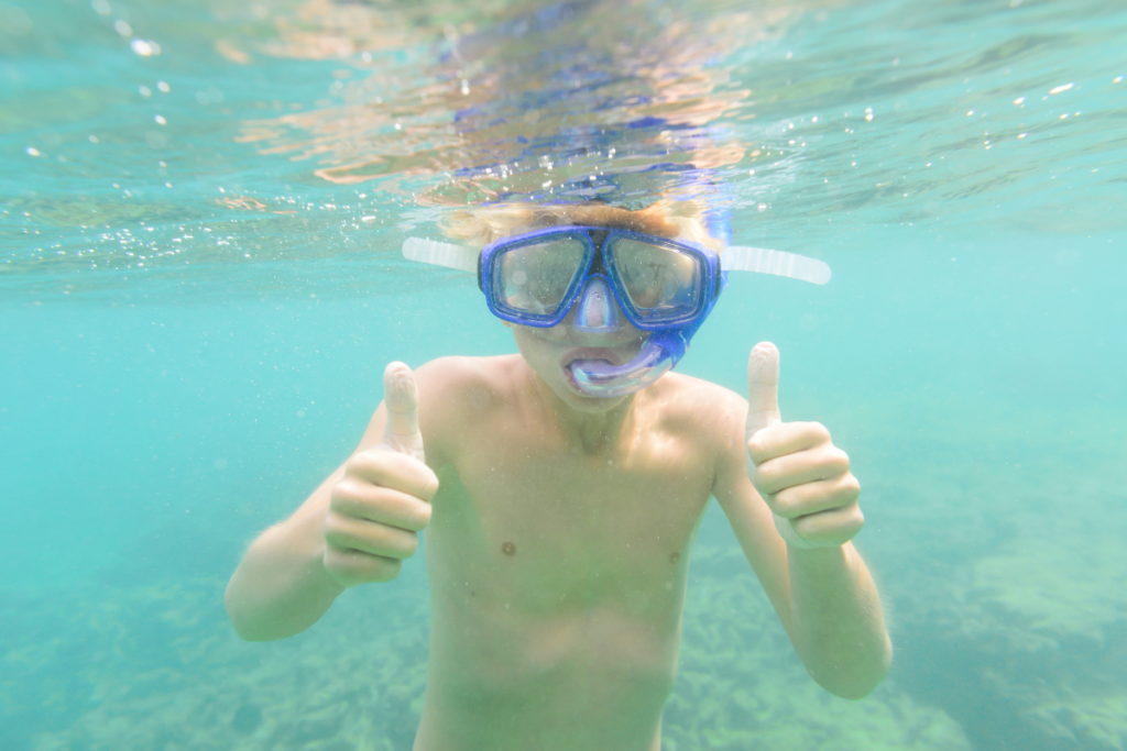 snorkeling as a fun thigns to do for kids near me